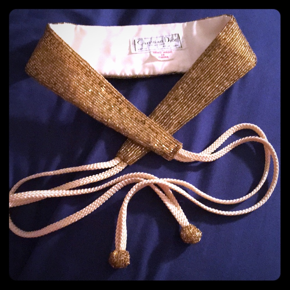 Vintage Christian Dior beaded belt